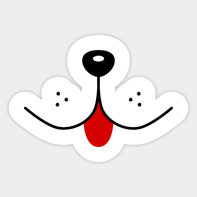 Funny Dog Face Cute Animals Nose Sticker by xsylx